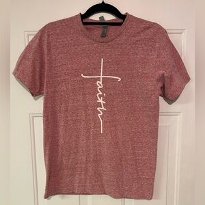 Faith Shirts Set of 2 Women Small Crew Neck Tee‎ Shirts Christian Graphic Tops